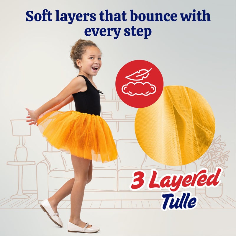 Dress Up America Tutu Multipack for Girls - Five Color Pack of Princess Tutu Skirts for Kids - Three-Layered Tulle Ballet Skirts Multicolored - Image 4