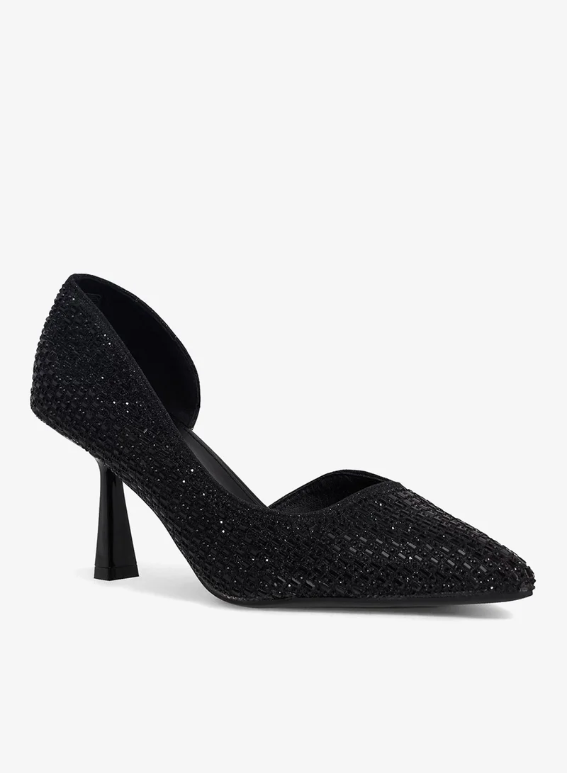 ELLA Glitter Heeled Pump