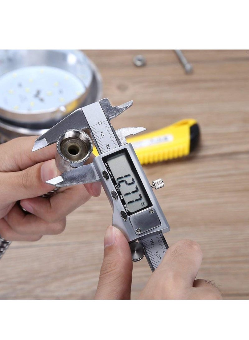 Electronic Digital Vernier Caliper Stainless Steel Caliper 150mm /0-6 inch Measuring Tools with Extra-Large LCD Screen inch /Metric Conversion  - Image 2