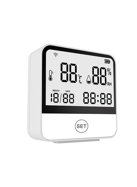 WiFi Temperature Humidity Monitor Smart Temperature & Humidity Sensor Meter with LCD Screen Digital Indoor Hygrometer Thermometer