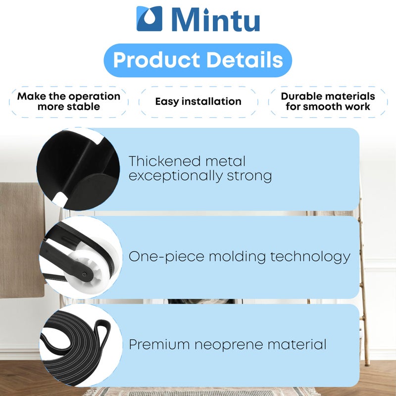 Mintu 4392065 Dryer Repair Kit with 341241 Dryer Belt, 349241t, 691366 - Dryer Parts for Whirlpool Kenmore Maytag Amana, Fit for Model wed4815ew1 ned4655ew1, Replaces AP3131942 AP6010582 WP691366 AP3098345 - Image 4