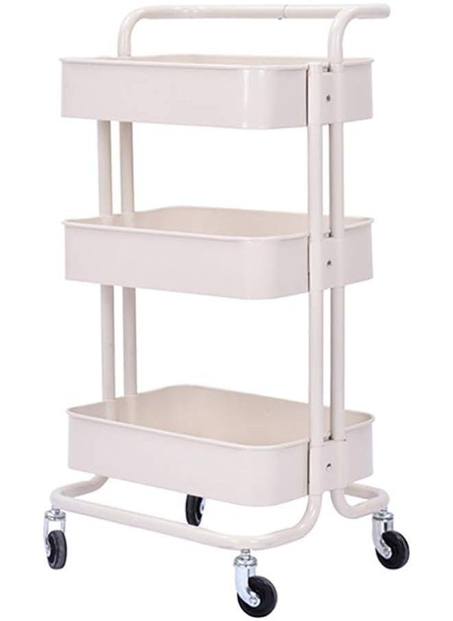 Zaboon - Small Trolley Living Room Kitchen Household Rack Storage Consolidation Shelf Floor Multilayer - Image 1