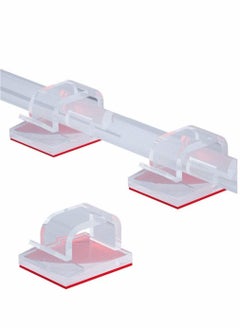 Y&D 50 Pcs Cable Clips, Adhesive Organizer Cord Holder, Durable Strong Wire Management for Car, Office and Home, Light Clips Decoration Support (Transparent)  - Image 1