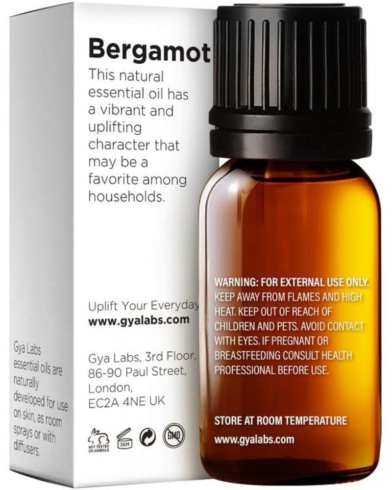 Gya Labs Bergamot Essential Oil for Diffuser - 0.34 Fl Oz - 100% Pure Natural Bergamot Oil for Skin, Hair, Shampoo Aromatherapy & Candle Making - Zesty & Refreshing Scent - Image 2