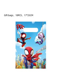 marvel Spiderman party favor paper bags 10pcs gift bag size 17*25cm birthday party candy bag goody bag for kids party supplies
