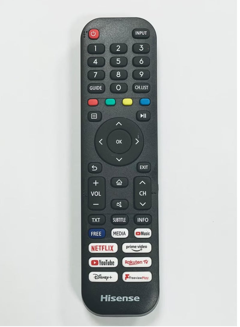 New Replacement Remote Control – Universal Remote Compatible with Hisense VIDAA TVs, Upgraded Infrared Model EN2G30H with Netflix & Prime Video Buttons