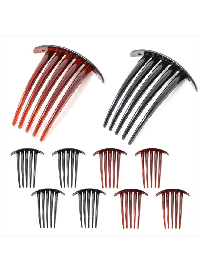 Honbay 10PCS Plastic 5 Tooth French Twist Combs Hair Side Combs Clips Accessory for Women and Girls - Image 1