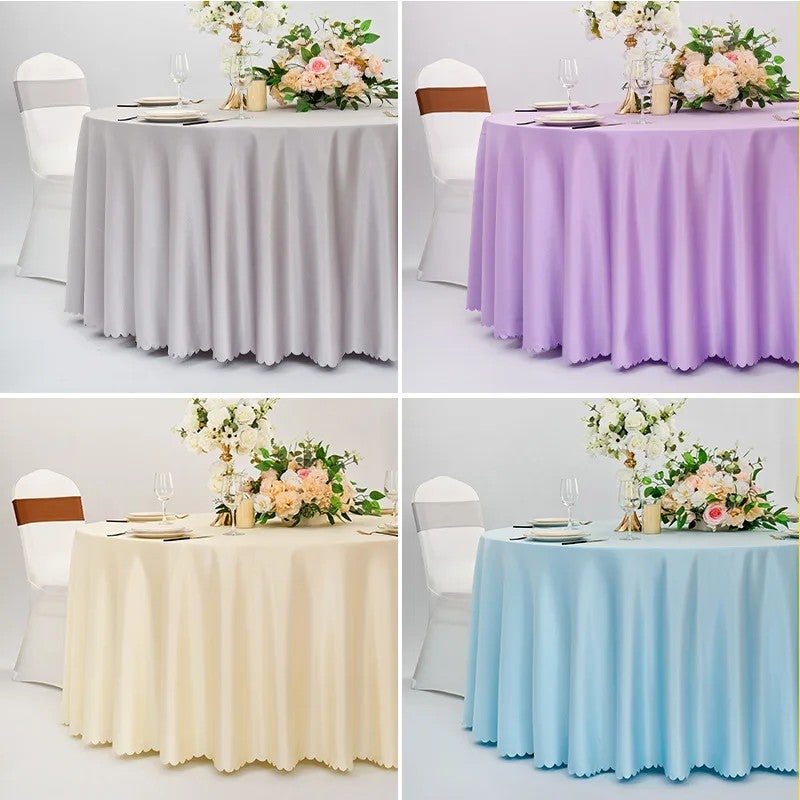 Y&D Modern Satin Tablecloth with Woven Table Runner and Single-Sided Table Skirt for Hotel and Restaurant Use – Elegant Table Runners for Banquet, Wedding & Event Decor - Image 4