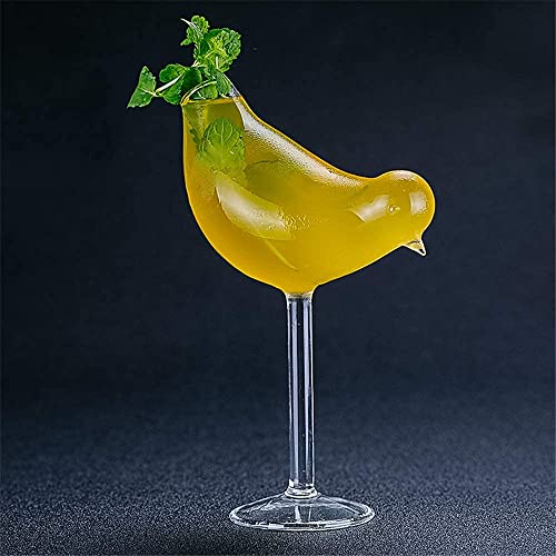 LINALL Cocktail Glasses Bird Shaped Cocktail Wine Glass 5oz/150ml Set of 2 Bird glasses Drinking Unique Champagne Coupe Glass Bird Shape Martini Goblet Cups 2pcs Glassware for KTV Home Bar Club - Image 4