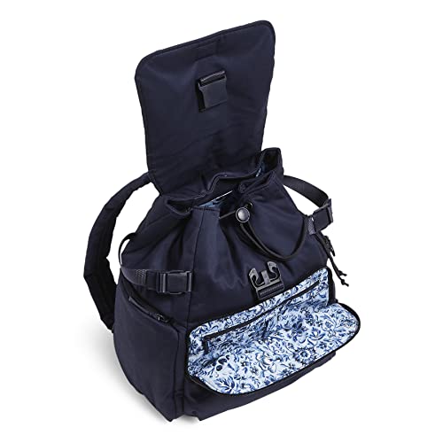 Vera Bradley Women's Cotton Utility Backpack, Classic Navy - Recycled Cotton, One Size - Image 3