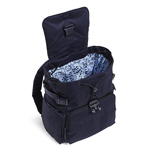 Vera Bradley Women's Cotton Utility Backpack, Classic Navy - Recycled Cotton, One Size - Image 2