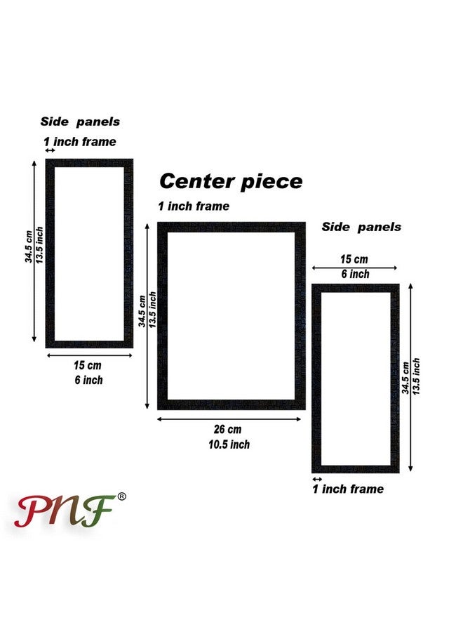 PNF لوحة و إطارات pnf مرسومة باليد من مناظر طبيعية مع ورقة أكريليك | غرفة المعيشة، غرفة النوم | ديكور المنزل | أفضل خيار هدايا | مجموعة من 3 (14x22 بوصة) 1975 - Image 2