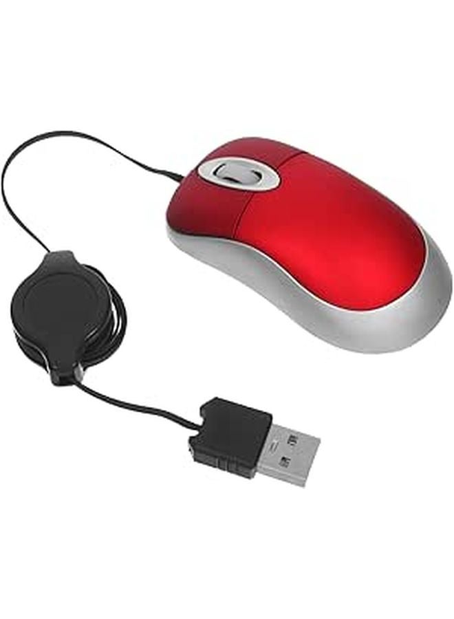 Retractable USB Wired Mouse Mini Optical Comfortable For Office And Home Use - Image 1