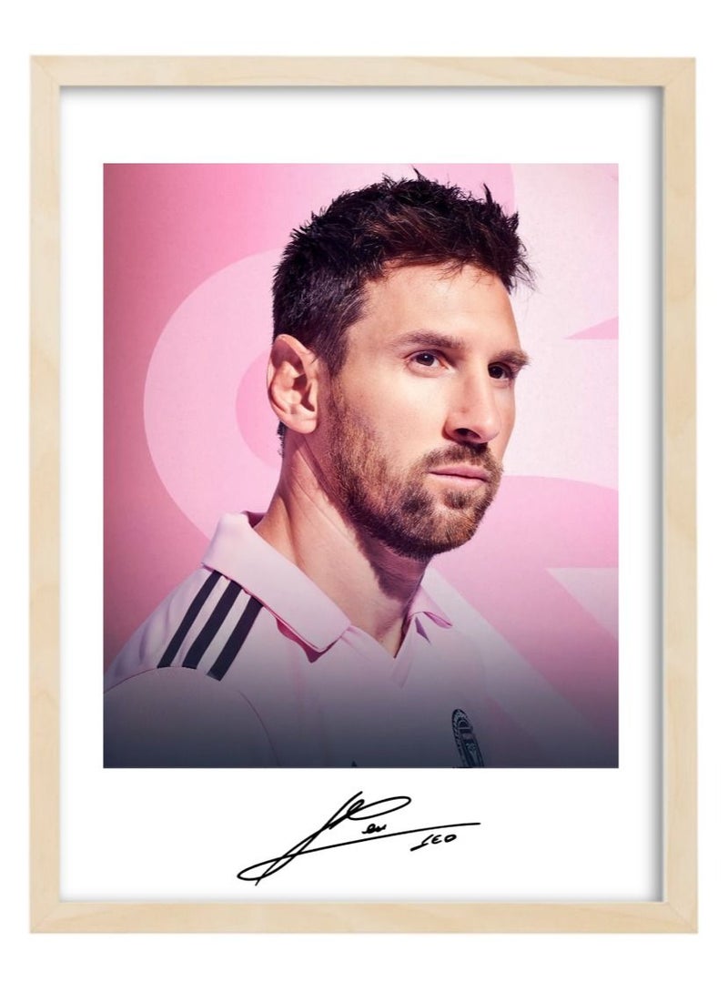 Boomah Accessories Messi Inter Miami CF Autographed Poster with Frame 30x40cm 