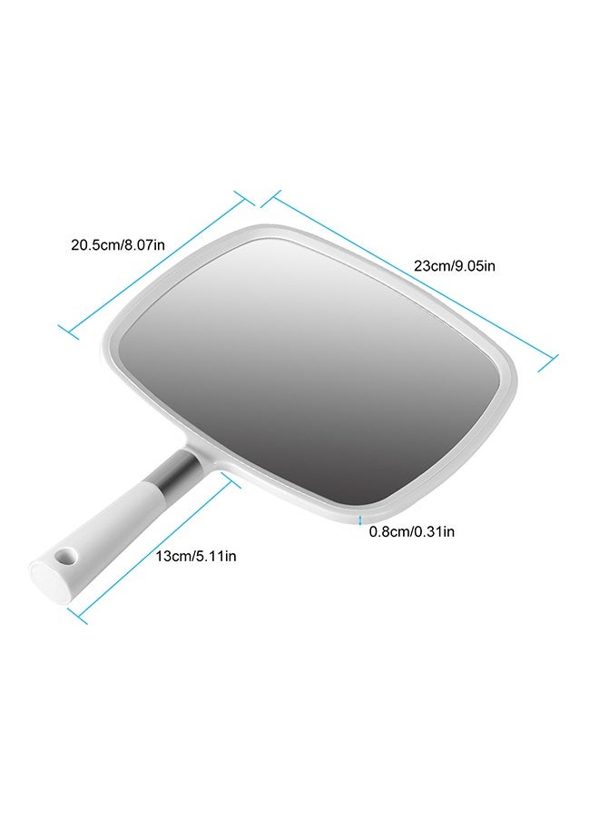 SNOWFLAKES SNOWFLAKES - Hand Mirror, Handheld Mirror with Handle, White Hang Makeup Mirror, Hairdresser Mirror. - Image 1
