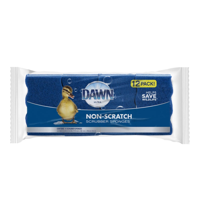 Dawn NonScratch Kitchen Dish Sponges Blue Pack of 12