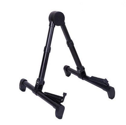 Generic Folk Guitar Stand Foldable Vertical Adjustable Black 