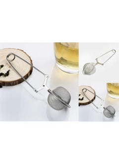Afili Home Herbal Tea Brewing Strainer, Herbal Tea and Tea Strainer with Tongs and Practical Flour Cocoa Powder Sugar Sieve, Cup Compatible Herbal Tea Strainer with Tongs  - Image 1