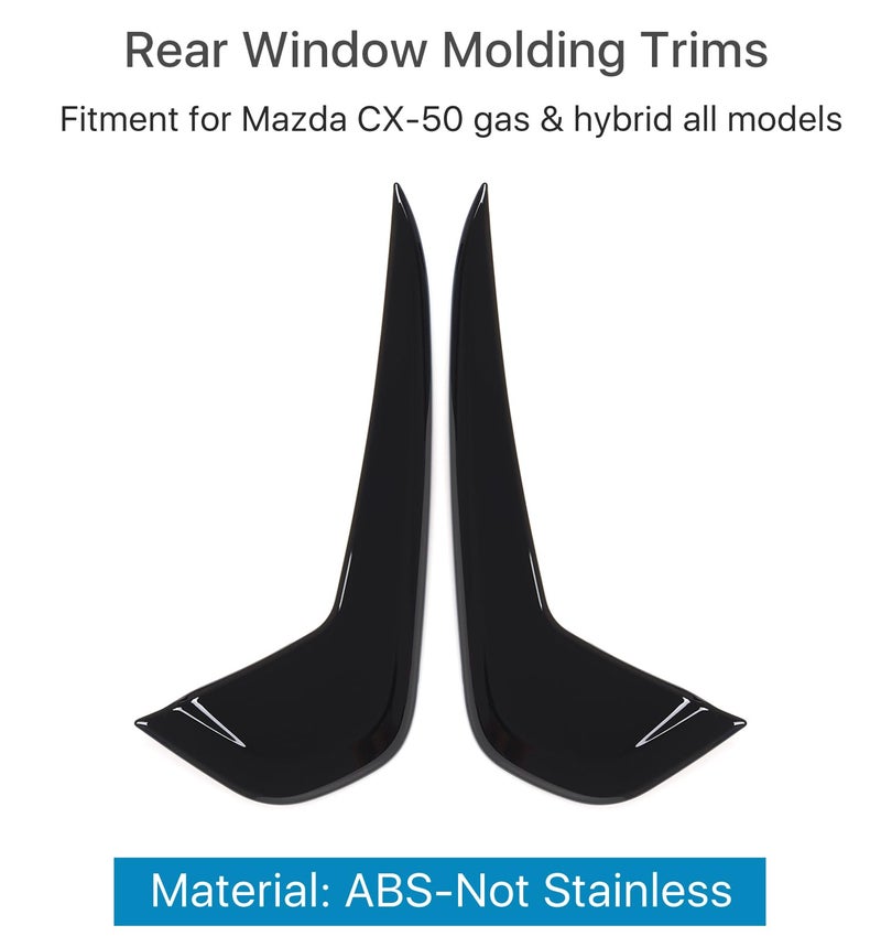 Birbenben for Mazda CX50 2023-2026 Exterior Sporty Accessories, ABS Glossy Black Rear Windows Strip Sill Molding Cover Trim Protector for 2024 2025 Mazda CX 50 CX-50 Hybrid - Image 2