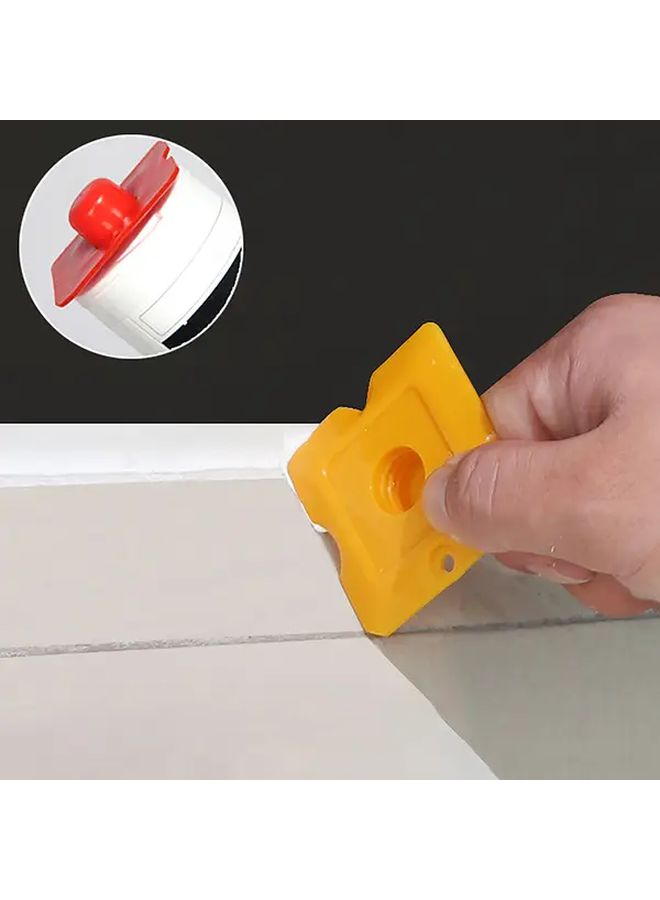 5 Piece Yellow Caulking Tool Kit Silicone Sealant Spreader Scraper - Image 2