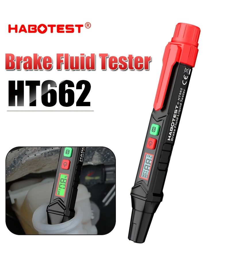 اختبار سائل الفرامل HABOTEST HT662 باللونين الأحمر والأسود لزيوت DOT3 وDOT4 وDOT5.1 - Image 1
