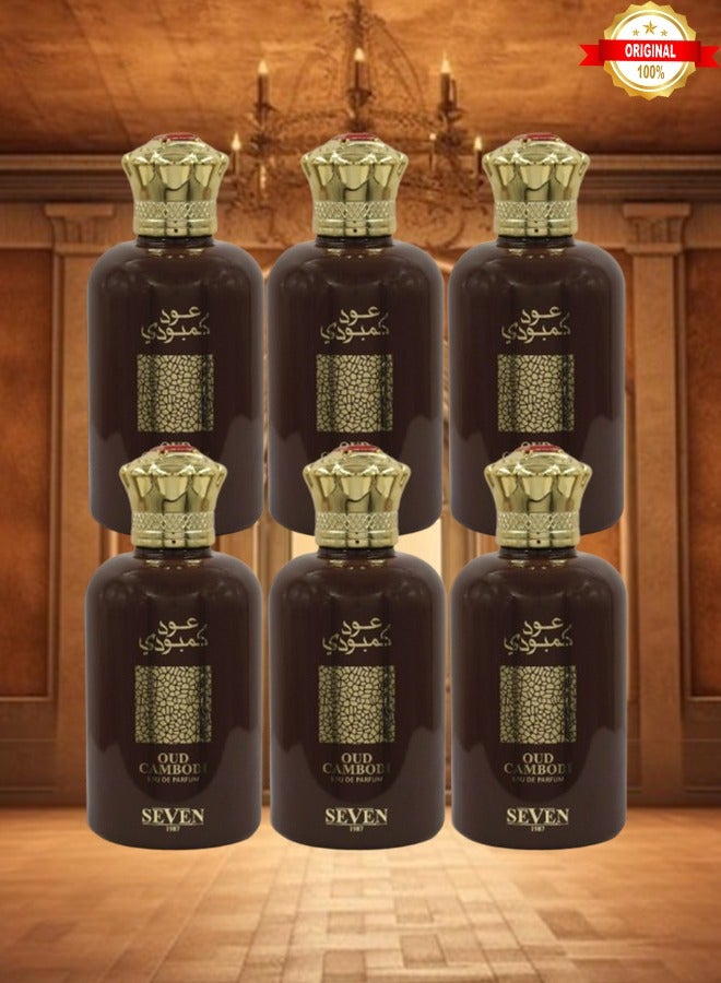 سيفين 6 قطع عطر عود كمبودي 100 مل - Image 1