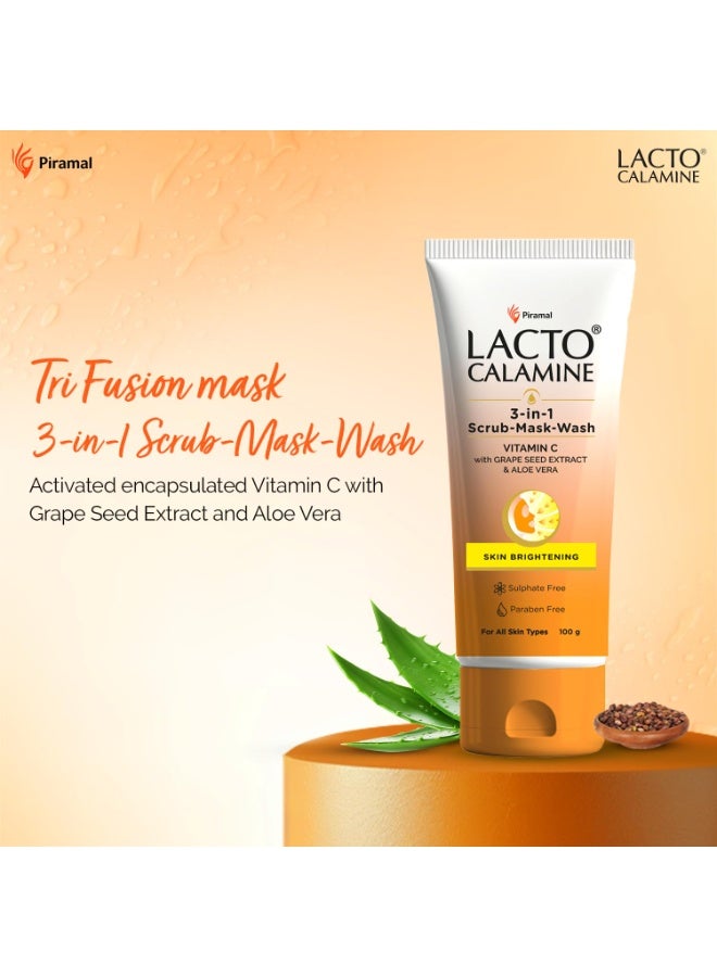 لاكتو كلامين لاكتو كالامين 3 في 1 فيتامين C مقشر للوجه - قناع - غسول لتفتيح البشرة - Image 2