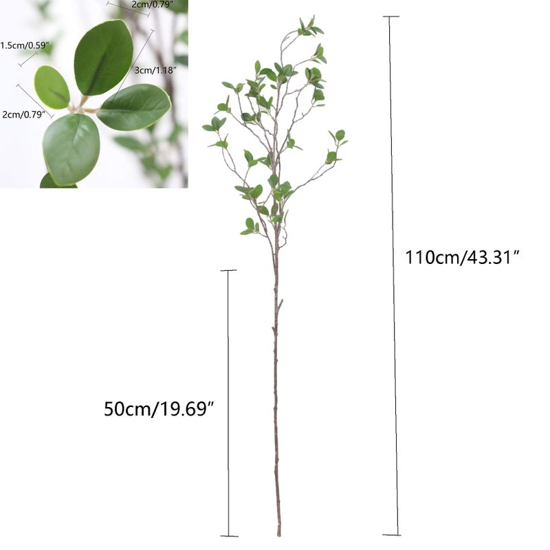 JAROWN Artificial Tree Branches with Leaves for Decoration Faux Greenery in Vase 4pcs 43.31 Inches - Image 2
