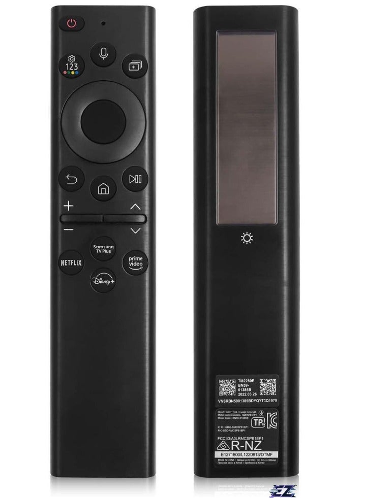 ELTRAZONE BN59-01385A Replacement Solar Voice Remote Control for Samsung Frame Smart TV, Bluetooth Rechargeable Solar Cell, Compatible with 2021-2022 Neo LED 4K UHD TV, 4-Button Design - Image 1