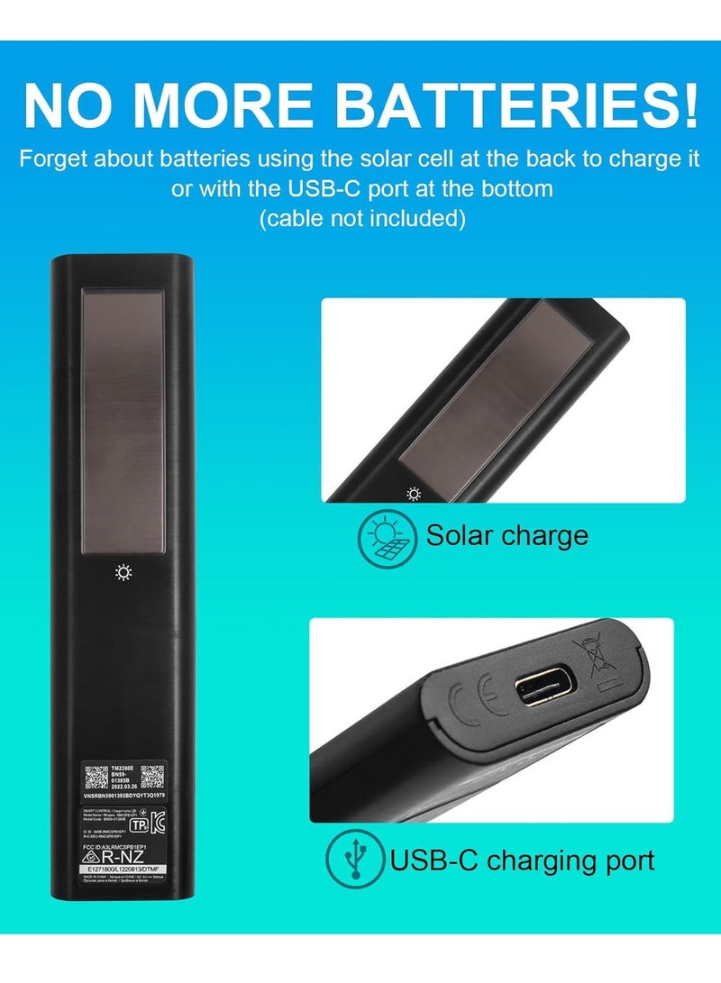 ELTRAZONE BN59-01385A Replacement Solar Voice Remote Control for Samsung Frame Smart TV, Bluetooth Rechargeable Solar Cell, Compatible with 2021-2022 Neo LED 4K UHD TV, 4-Button Design - Image 4
