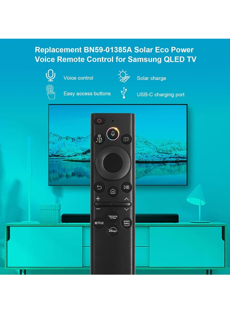 ELTRAZONE BN59-01385A Replacement Solar Voice Remote Control for Samsung Frame Smart TV, Bluetooth Rechargeable Solar Cell, Compatible with 2021-2022 Neo LED 4K UHD TV, 4-Button Design - Image 3