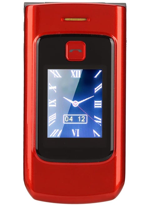 Senior Flip Phone with Big Font, Dual Screen Display, HD Lens, Exquisite Craftsmanship, Sound, Long Standby (Red)