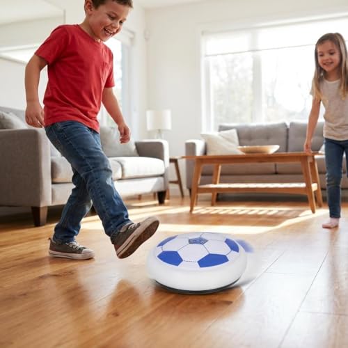 Hamleys Hover Football for Kids – Blue | Indoor Floating Soccer Toy | Safe Bumper Design | Indoor Air-Powered Soccer Toy - Image 2