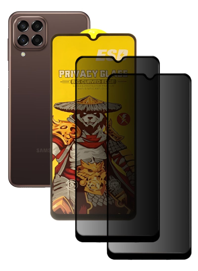 ESD 2 Pieces Tempered Dustproof Privacy Glass Screen Protector Compatible For Samsung Galaxy M33 5G - Image 1