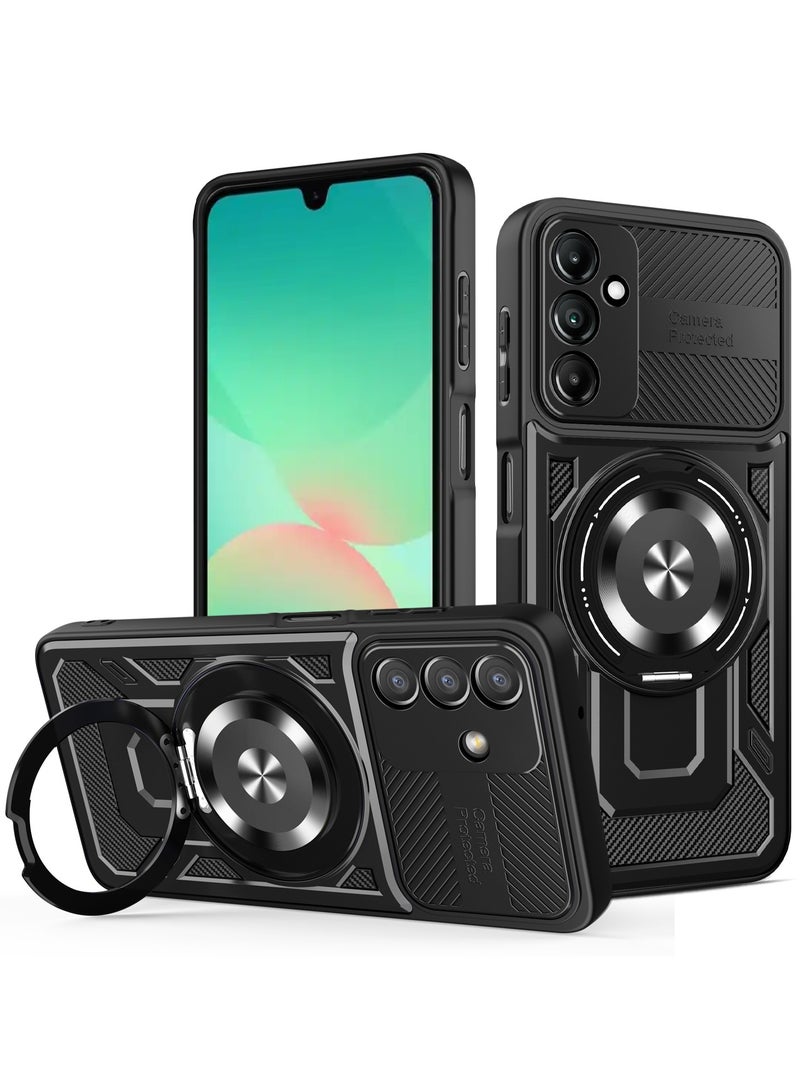 Case Cover Shock Resistant Protect Camera TPU + PC Compatible with Samsung Galaxy A26 (Black) - Image 1