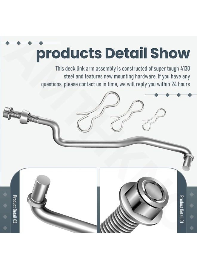 AMTHKNO GX20497 Front Draft Arm Kit - Compatible with John Deere GX20497A M112982 H135891 24M7044, for Mower Deck Lift Linkage Arm 102 115 125 155C D155 LA L100 L120 L130 LA120 D140 X S E Series, w/Hardware. - Image 3