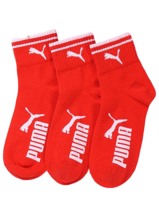 PUMA Women'S Socks, New Year Zodiac Year Universal Hongyun Red, Fashionable Bright Red Mid-Calf Socks, 3 Pairs - Image 1