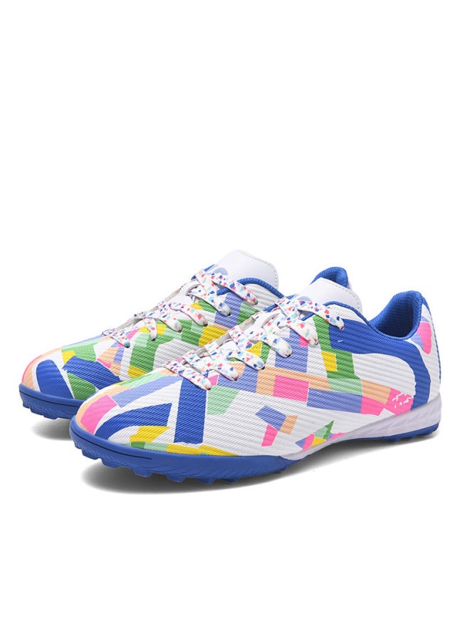 7888 White-broken Nail Style New Football Shoes Adult Students Boys Shoes Children Non-slip Breathable Professional Lawn Training Shoes Spikes Ag