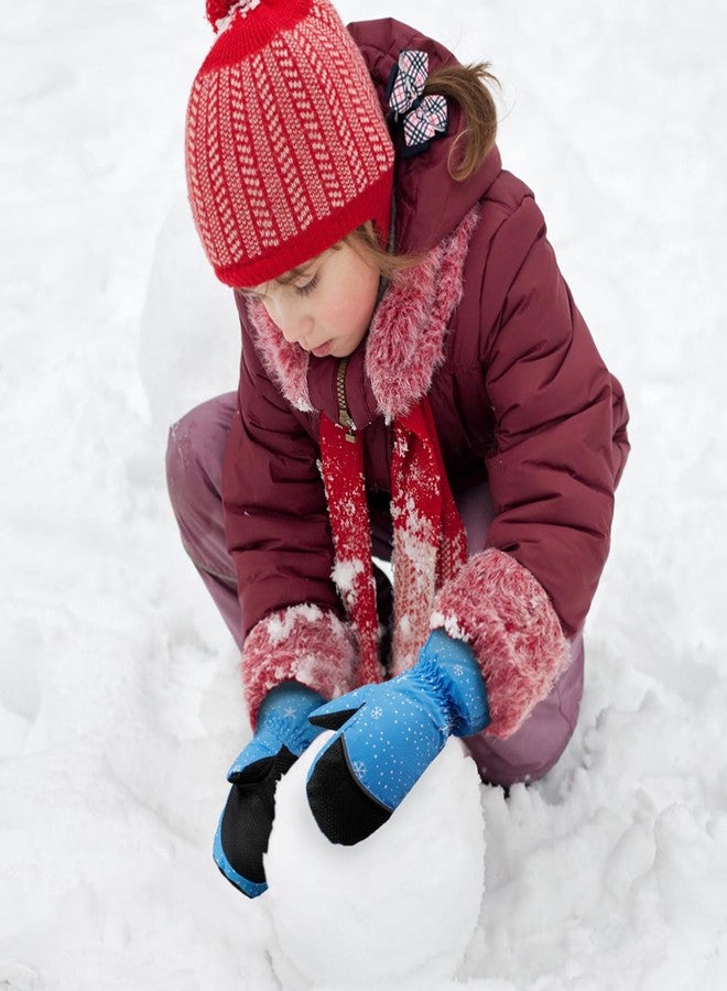 RunRRIn Snow Mittens & Ski Gloves for Kids Boys Girls Toddlers - Waterproof, Touchscreen Winter Gloves with Thermal Insulated, Warm for Skiing, Snowboarding & Cold Weather (Blue Snow S) - Image 5