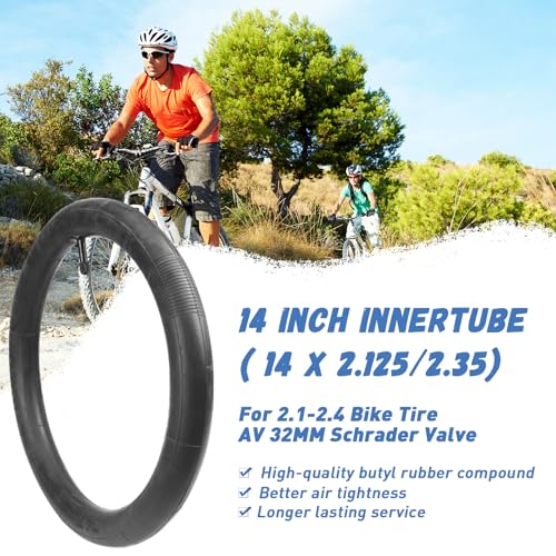 WEEROCK 14 Inch E-Bike Tire Kids Bike Tire 1 Pack 14x2.125 Bicycle Tires with 1 Pack Inner Tubes Folding Replacement Bicycle Tire for Electric Bicycle - Image 5