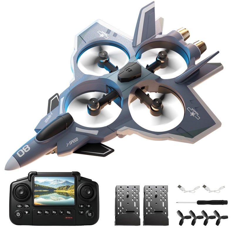 Snugzy RC Plane with Camera Brushless Remote Control with Screen 360 Flip Fighter Jet Toy for Kids 816 Airplane Toys Gifts for Kids and Adult - Image 1