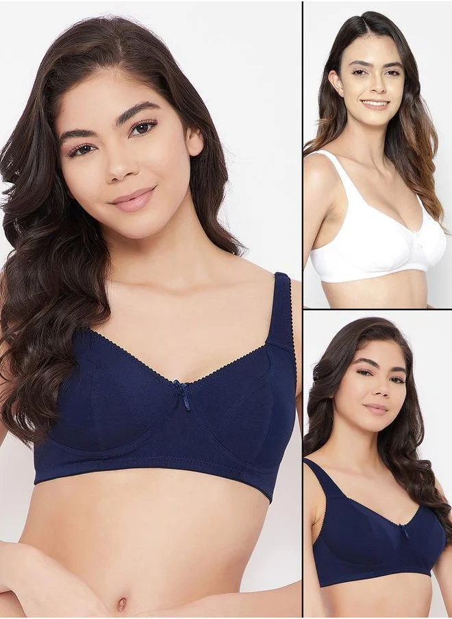 كلوفيا Clovia Pack of 2 - Solid Non-Padded Non-Wired Full Coverage Bra