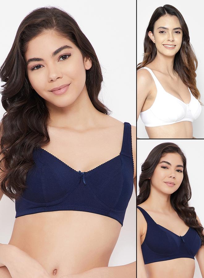 Clovia Pack of 2 - Solid Non-Padded Non-Wired Full Coverage Bra - Image 1