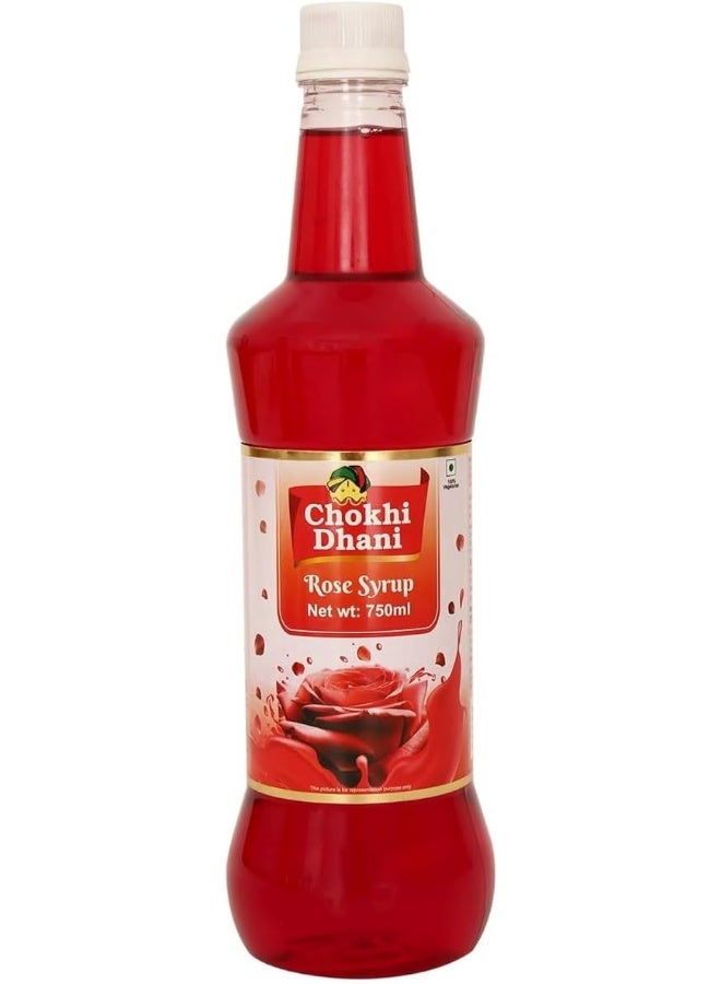 Chokhi Dhani Rose Syrup 750 ml - Image 1