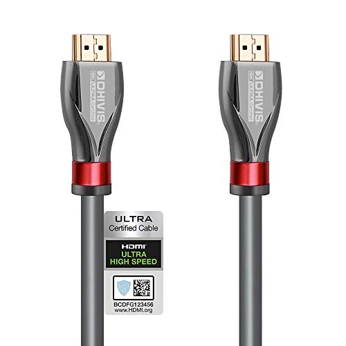 DHIVIS Royce 8K Certified HDMI 2.1, (3 Meters) 4K@120hz, 48Gbps, VRR, eARC, HDR 10 and Dolby Vision, HDCP 2.2, 2.3, Support 4K -120Hz Tested with 4K OLED TV, PS5, RTX3080/3090, Xbox Series X. - Image 1
