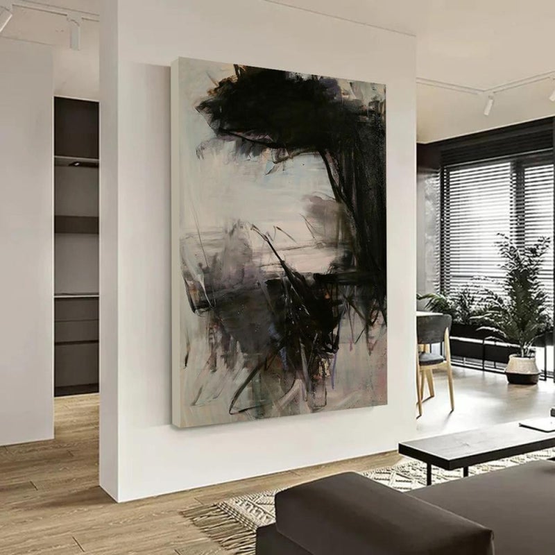 Marktna One canvas print in an abstract art design with a hollow frame, measuring (60×90) - Image 2