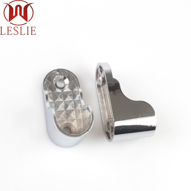 Factory Household Wardrobe Accessories Oval Clothes Rail Simple Alloy Flange Seat Furniture Hardware Combination Clothes Holder - Image 1