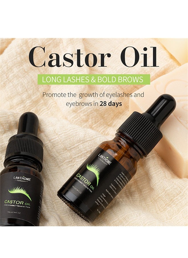 Lanthome - Castor Oil Eyelash Serum, Roll Dense and Slender Eyelash Essential Oil, Natural Growth Mascara Essence 10ML - Image 1