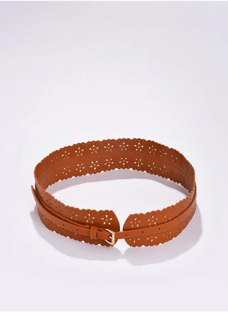 Haute Sauce Brown Printed Belt