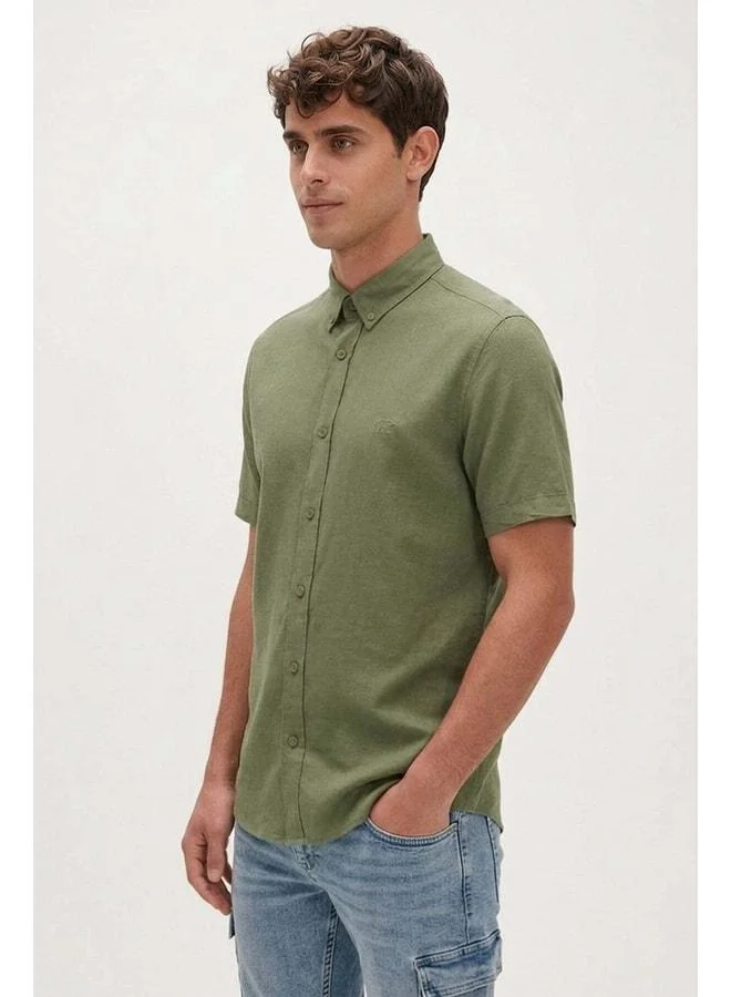 Bad Bear Drafty Pale Green Short Sleeve Men's Shirt.